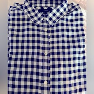 Jcrew cotton checked long sleeve button down shirt X 2